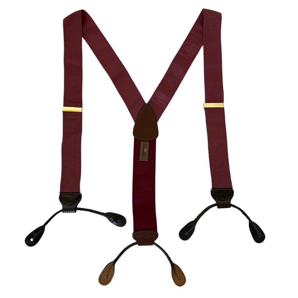 TRAFALGAR Burgundy Suspenders